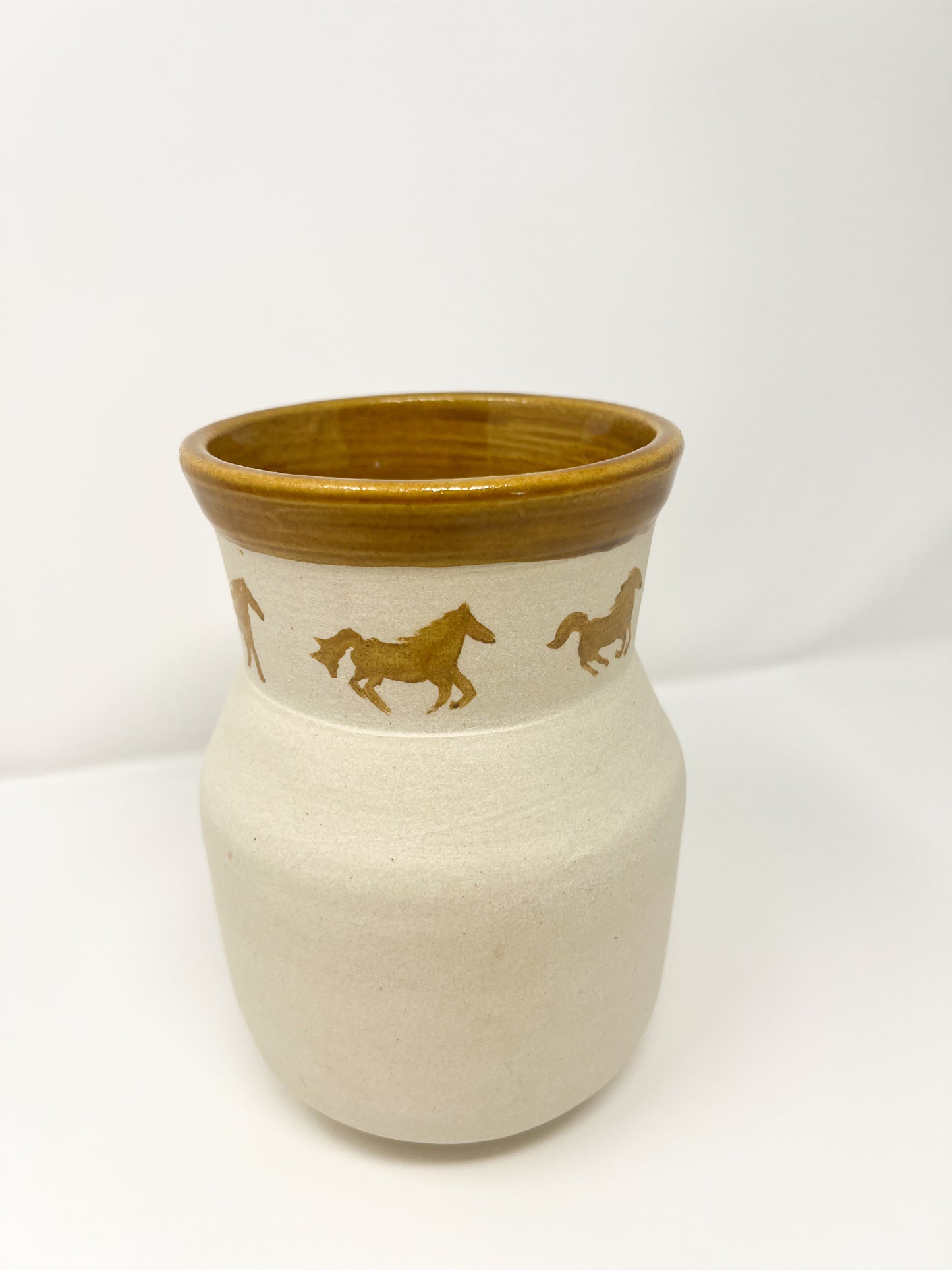 Honey Rim Mustangs Vase