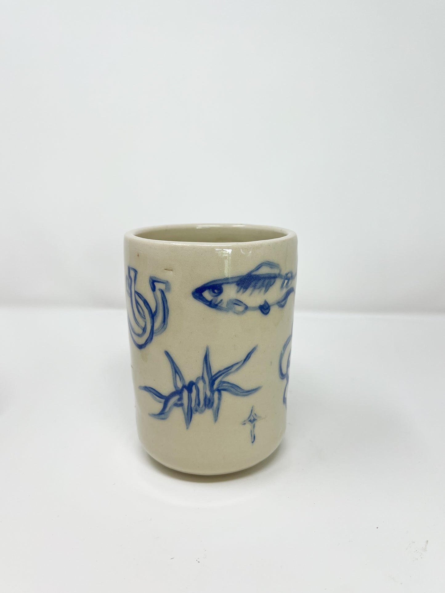 Blue Painted Flash Cup