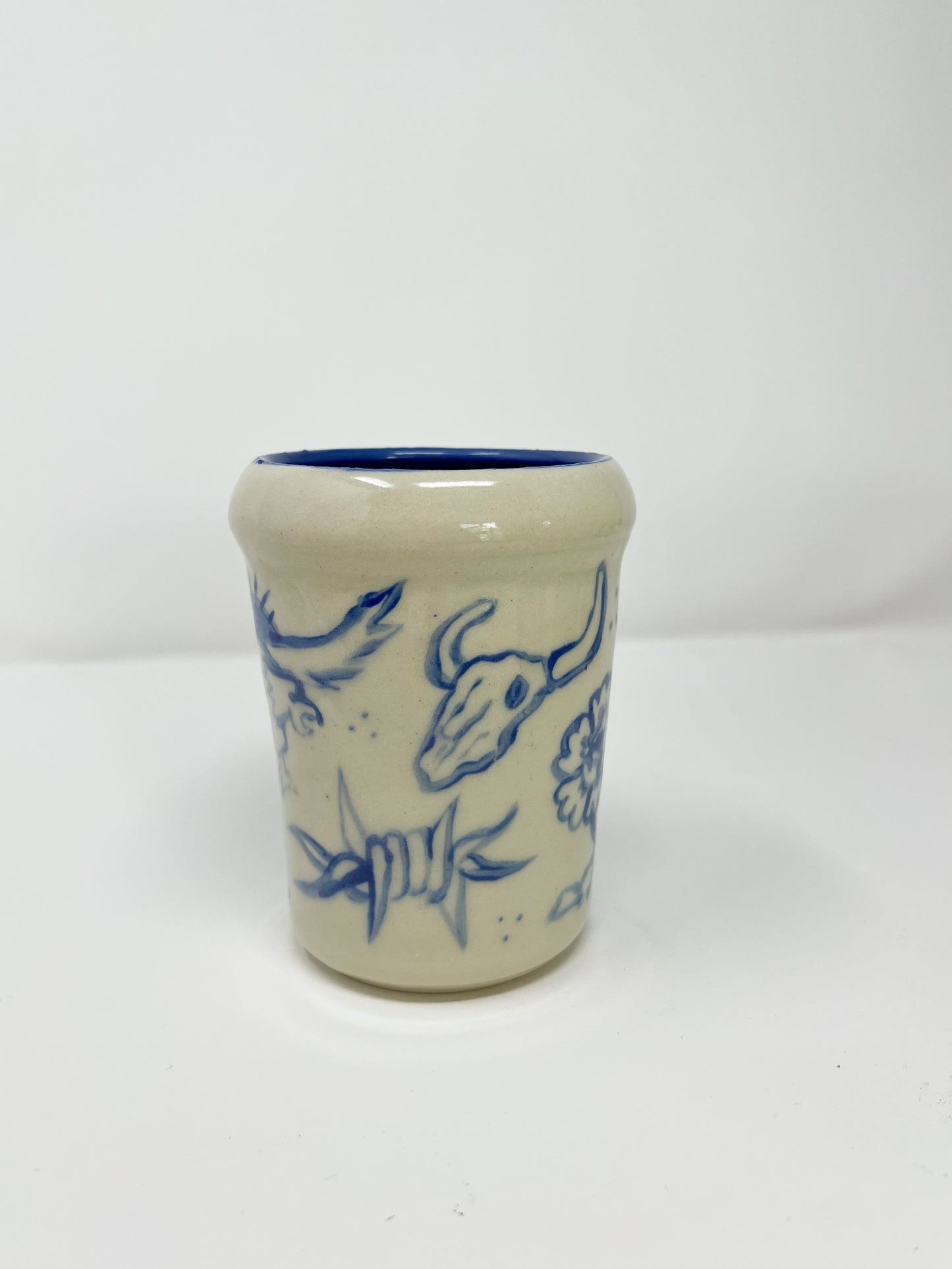 Extra Blue Painted Flash Cup