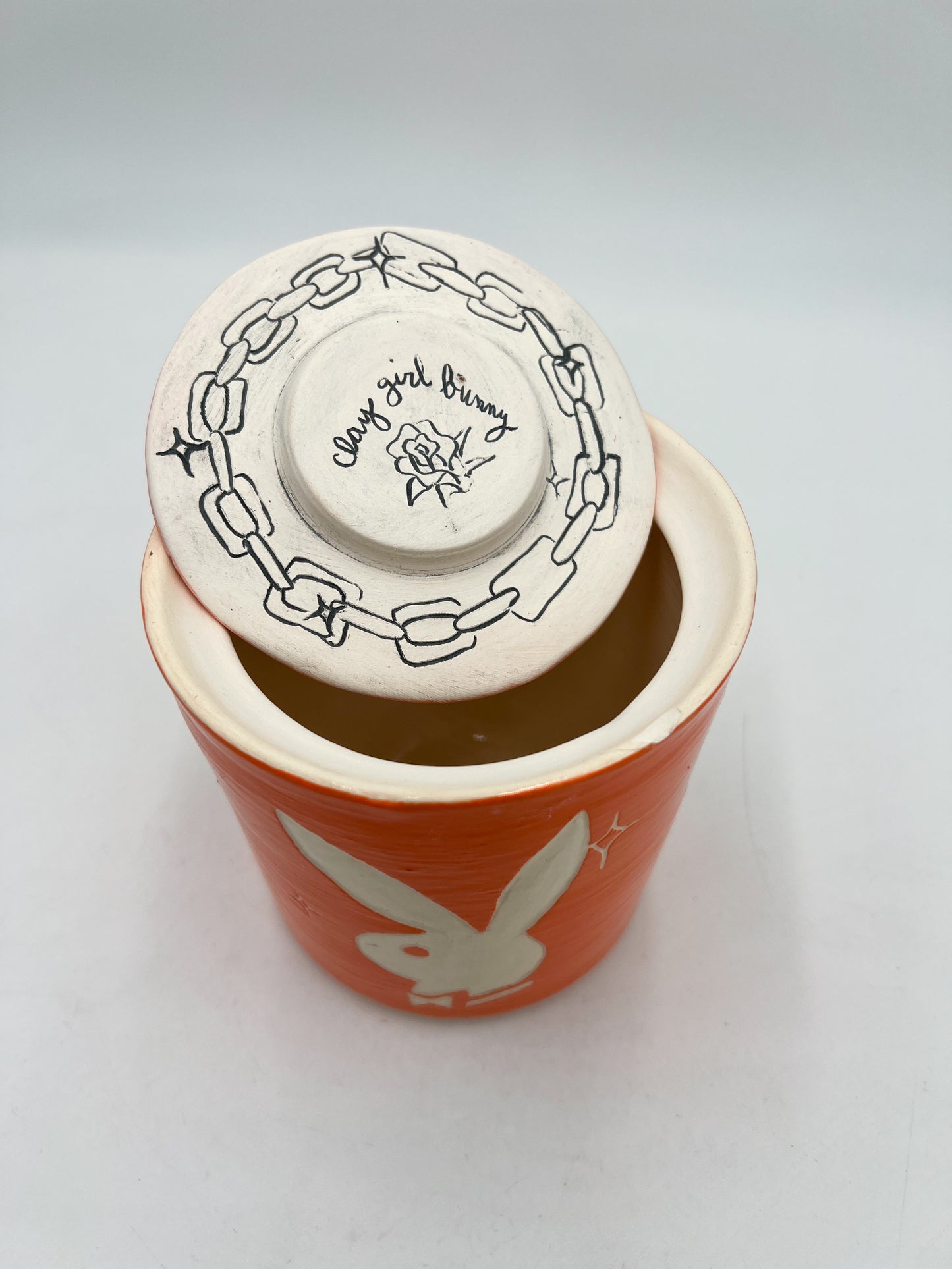 Playful Orange Jar