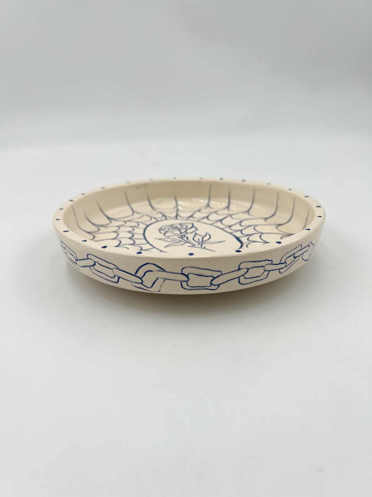 Imbedded Rose Dish