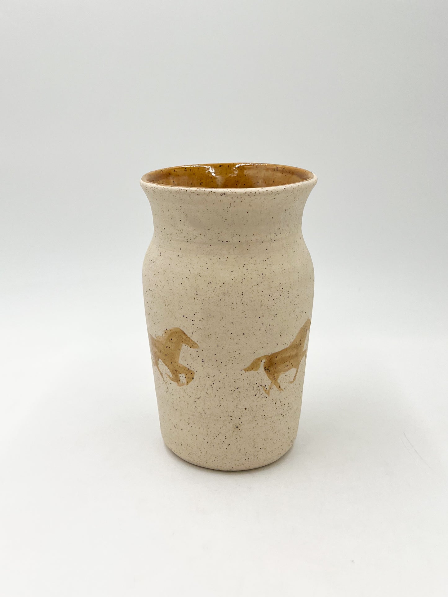 Brown Horse Vase