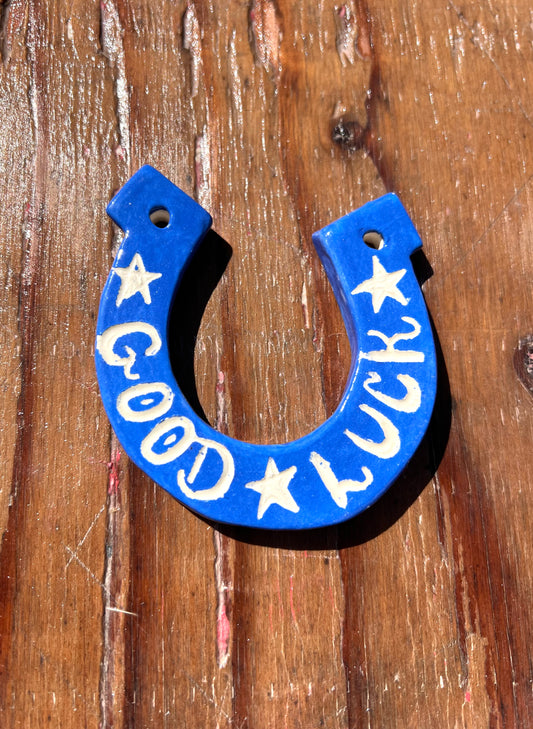 Good Luck Horseshoe Cobalt