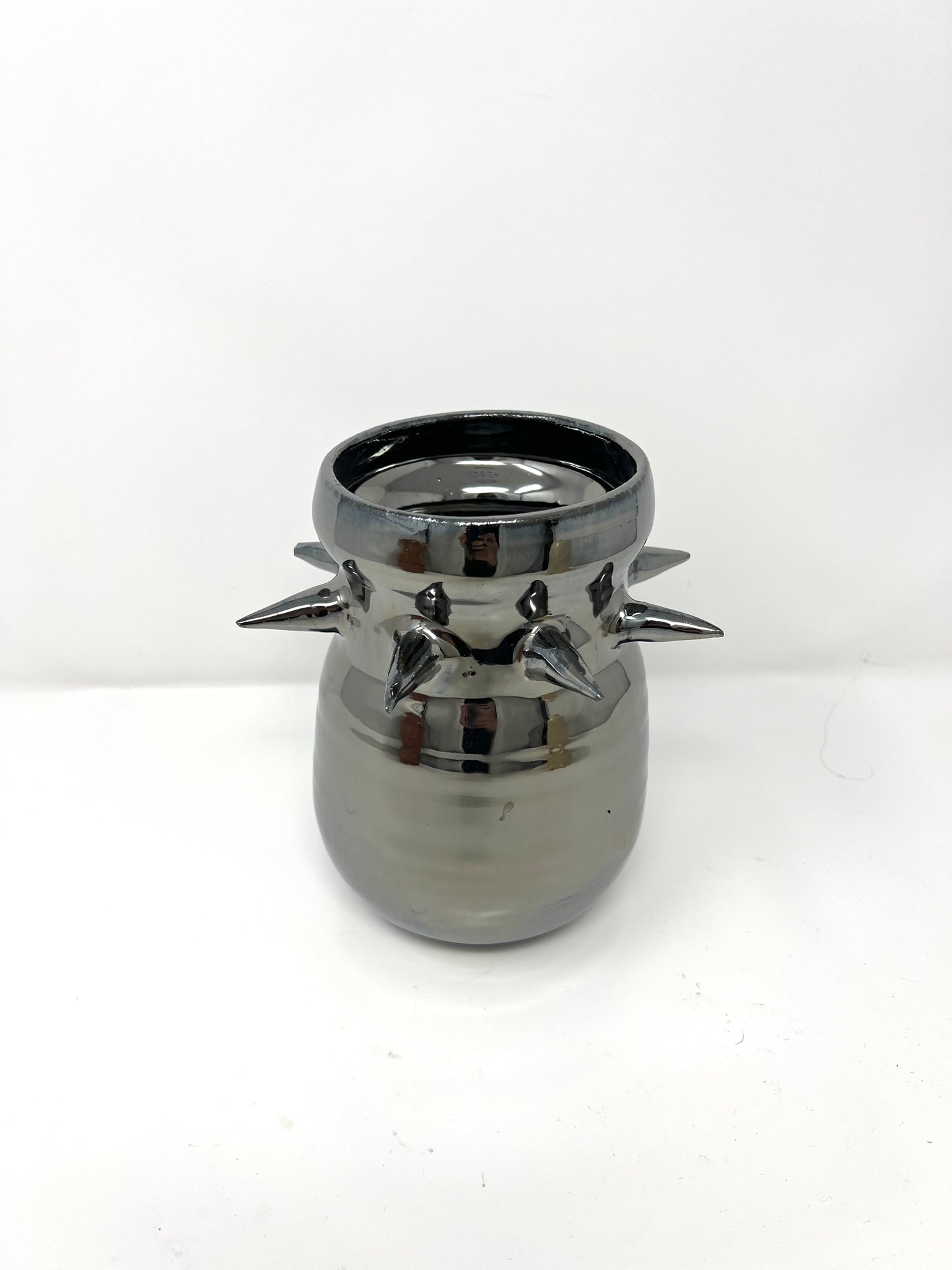 Chrome Wide Mouth Vixen Vase