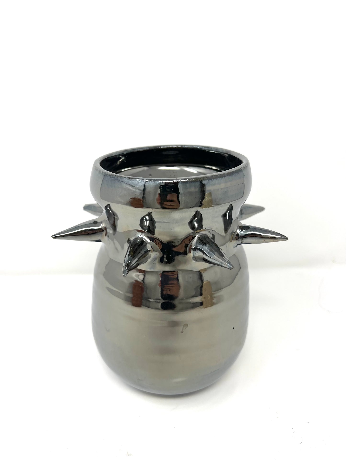 Chrome Wide Mouth Vixen Vase
