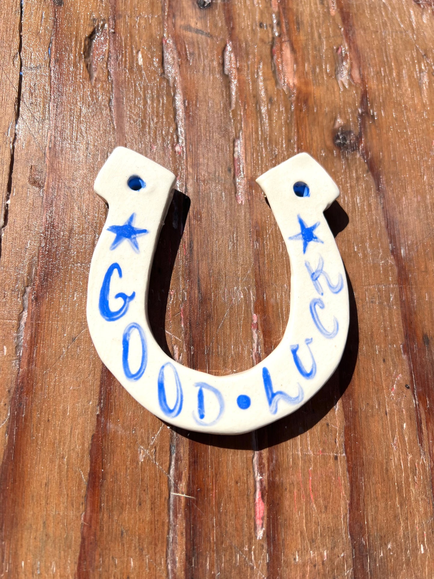 Good Luck Horseshoe (Blue)