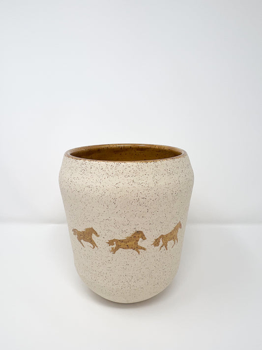Three Honey Mustangs Vase