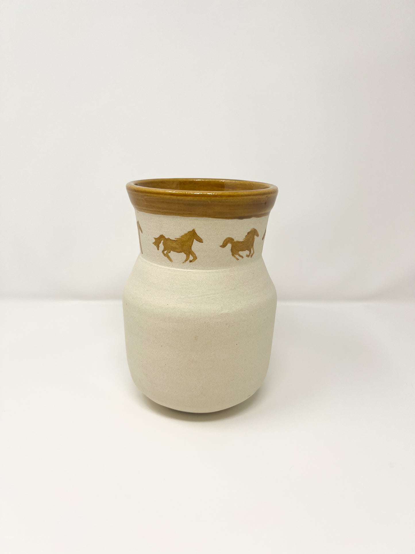 Honey Rim Mustangs Vase