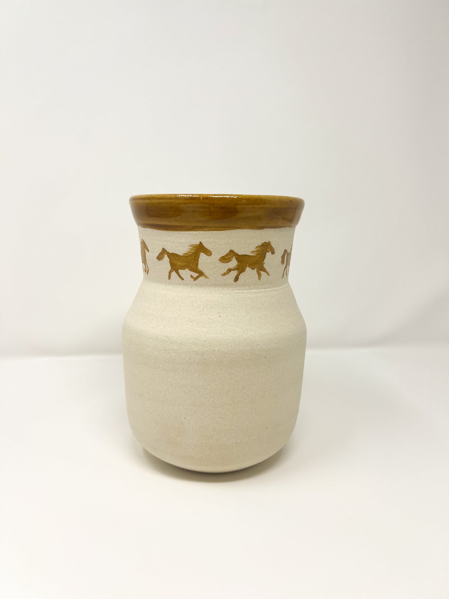 Honey Rim Mustangs Vase