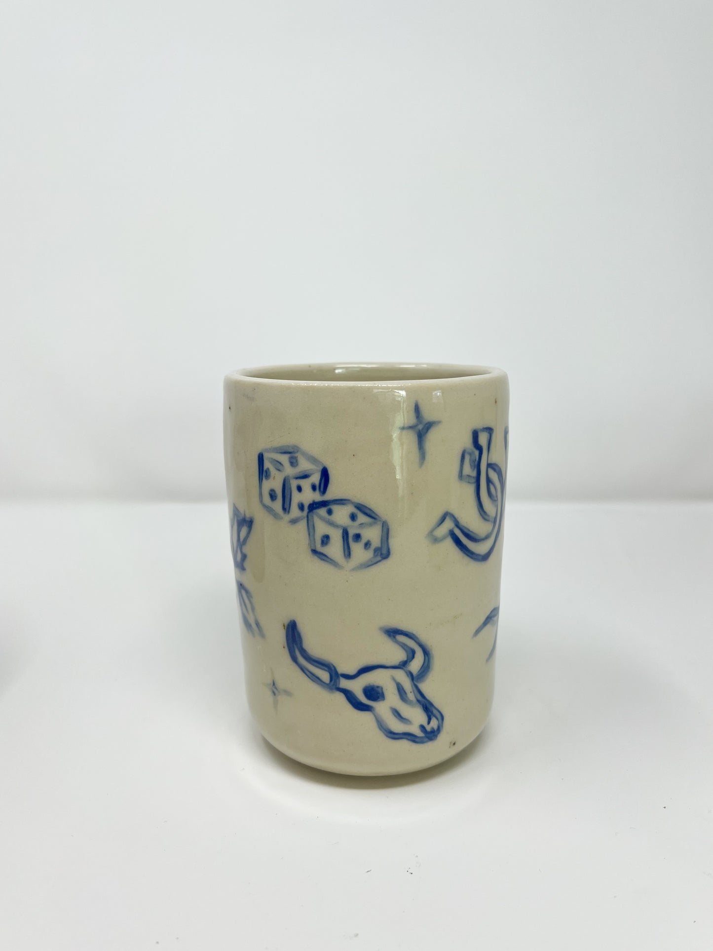 Blue Painted Flash Cup