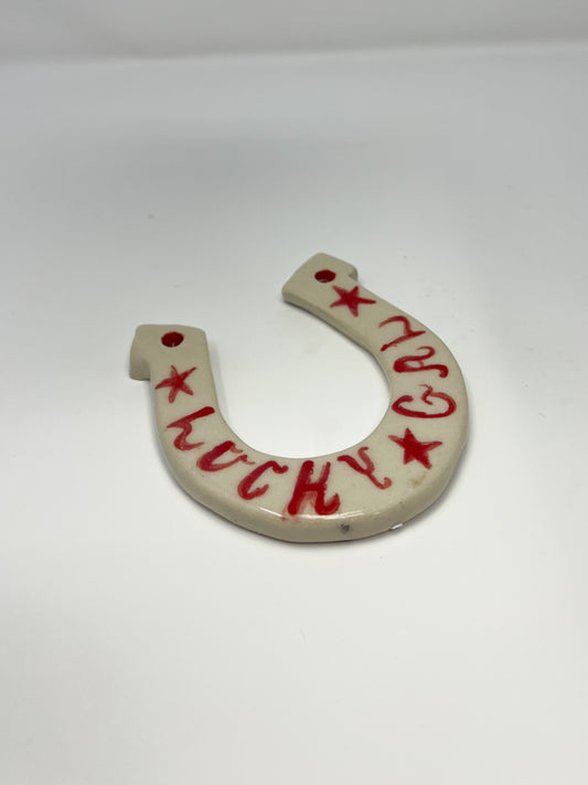 Horse Shoe- Lucky Gal Red