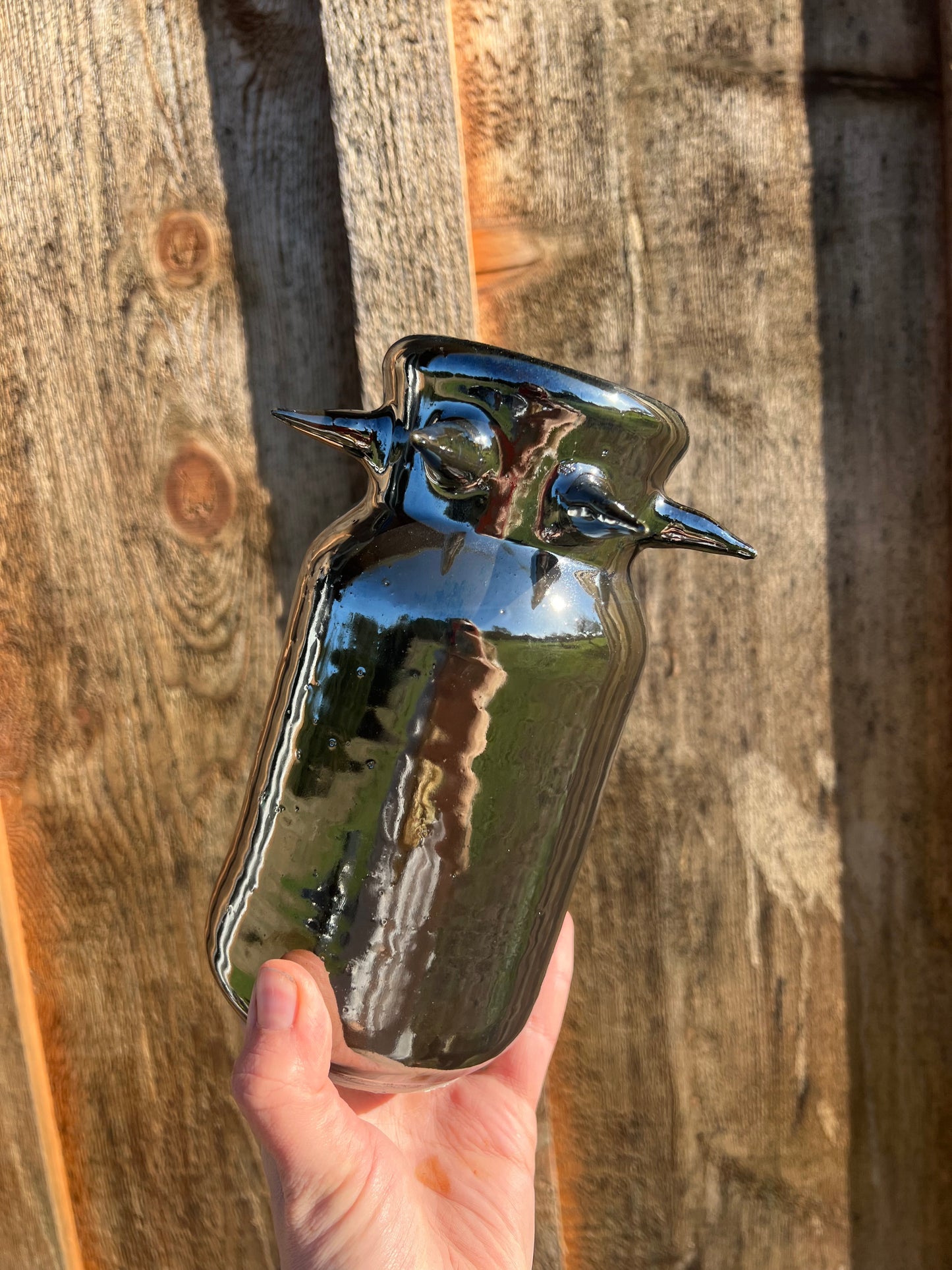 Chrome Vixen Vase