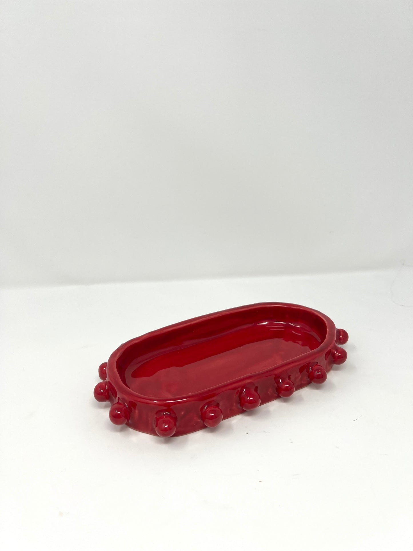 Red Mini Dotted Tray