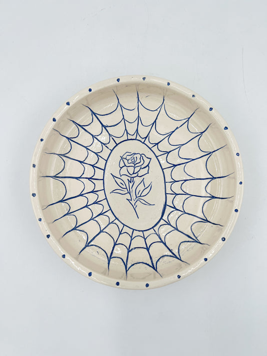 Imbedded Rose Dish