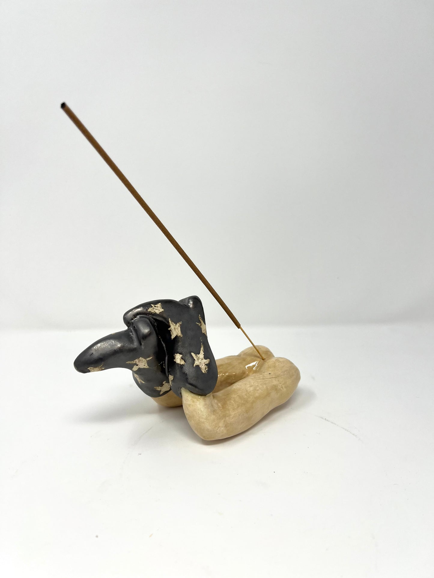 Silver Boots Incense Holder