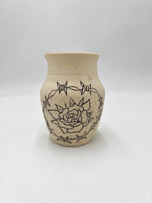Prickly Rose Vase
