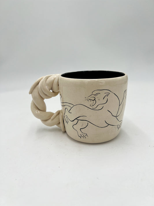 White Panther Barbwire Mug