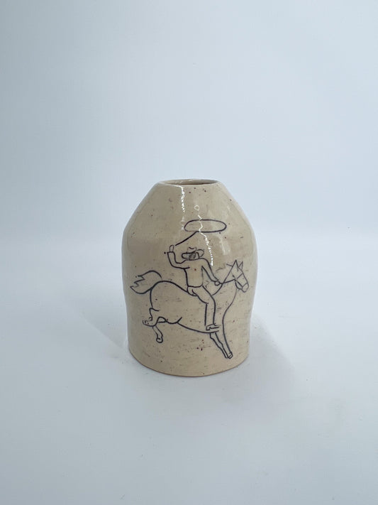 Cowboy Mini Vase