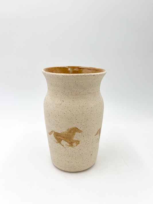 Brown Horse Vase
