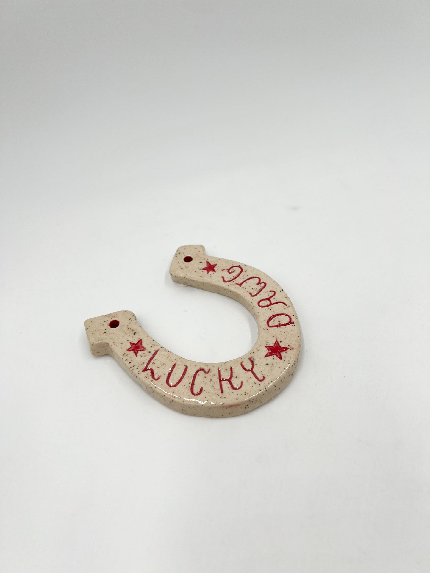 Horse Shoe- Lucky Dawg Red