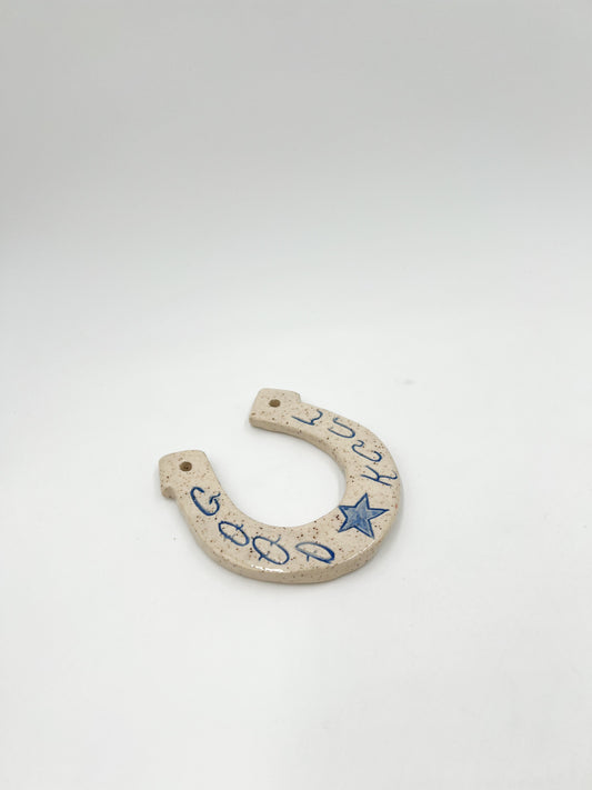 Horse Shoe- Good Luck Blue