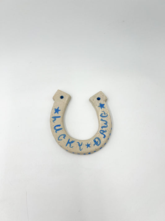 Horse Shoe- Lucky Dawg blue